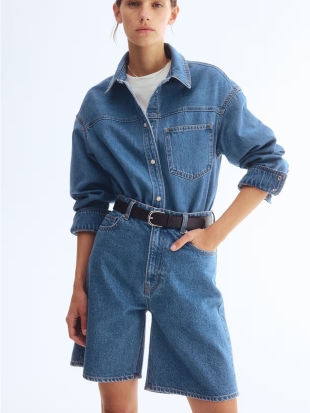 H&M Blue jeans Bermuda shorts